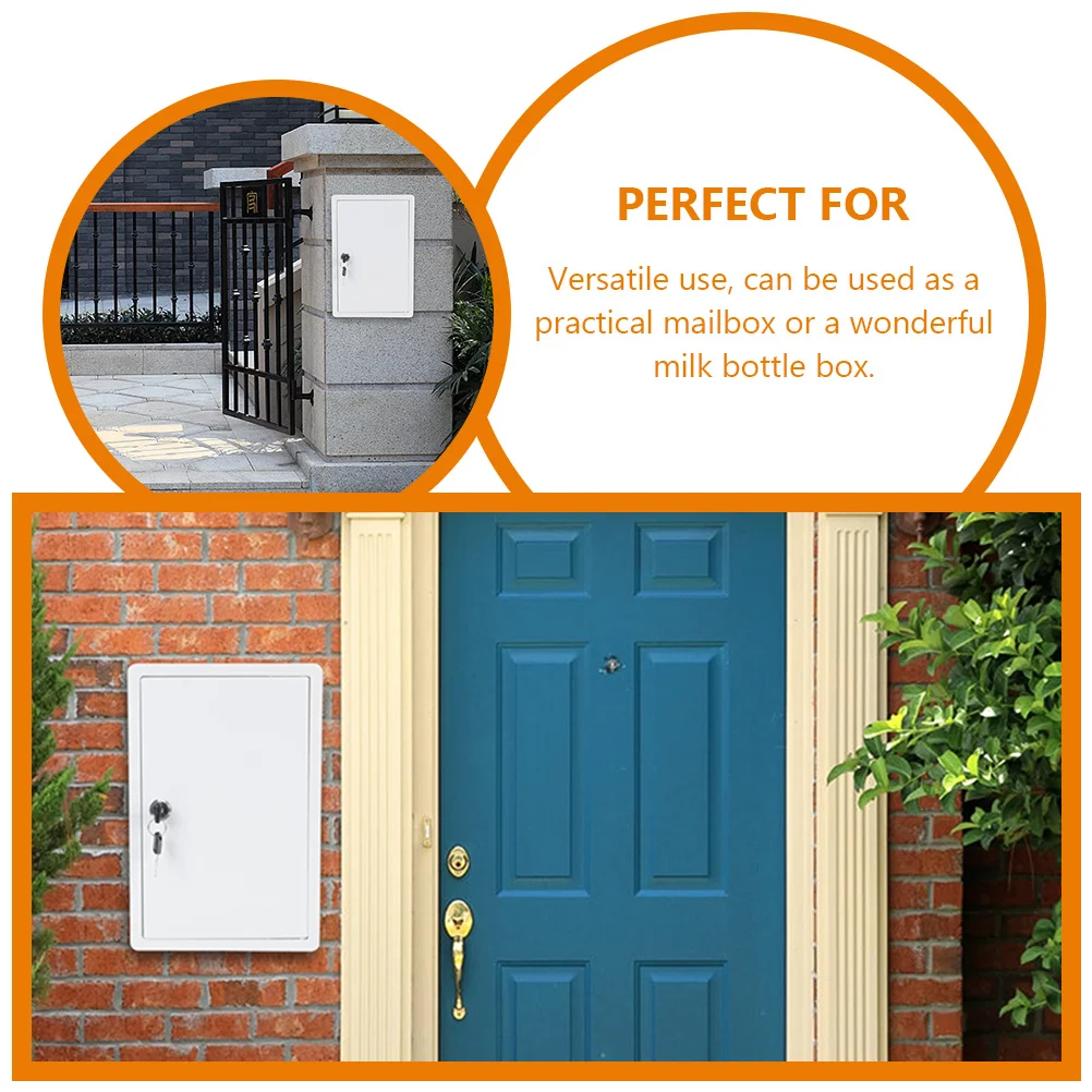 Milk Box Wall-mounted Outdoor Iron Sheet Fresh Delivery Mailbox ( ) Plastic Holder Package Locker Supply Case Locable