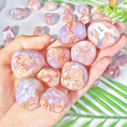 5PCS 10-50mm High Quality Pink Agate Natural Tumbled Crystal Stones,Natural Crystals Quartz Minerals,Gemstones,Glitter