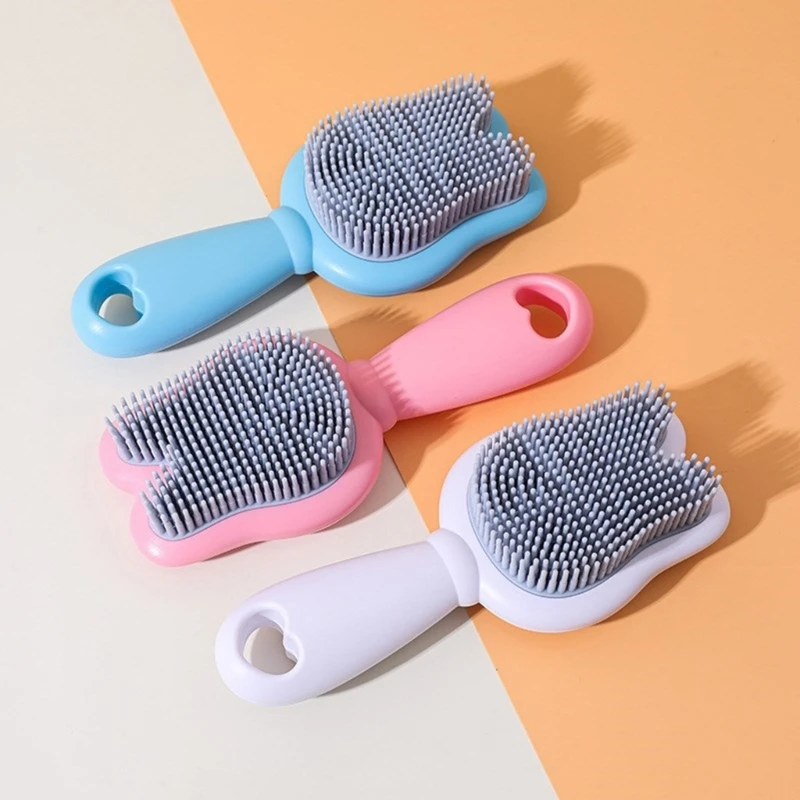 

1pc Baby Bath Brush Cartoon Rabbit Pattern Silicone Hair Scrubber Soft Massage Bath Brush Scalp Massager for Toddler Infant