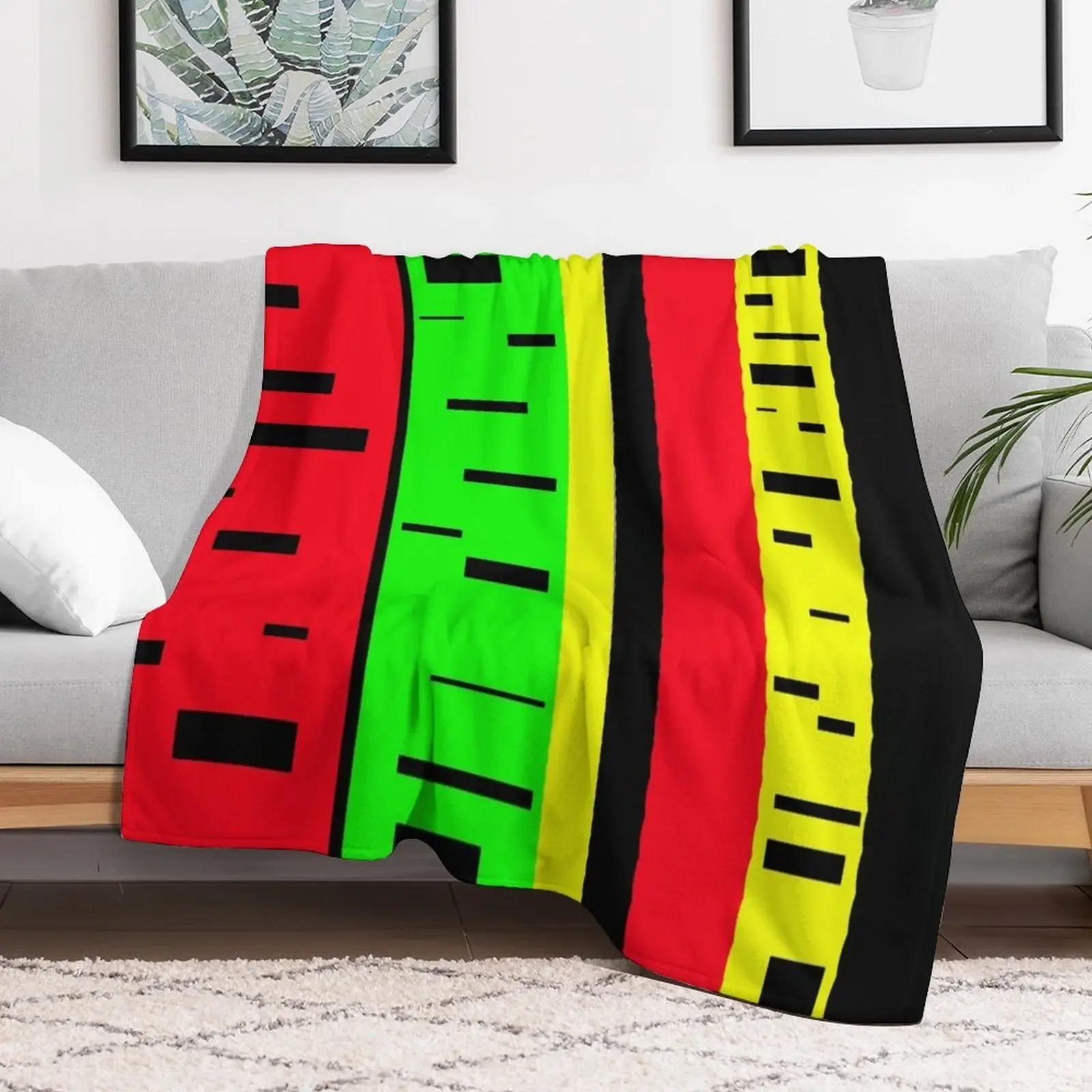 Couverture Rasta rectangles, grands plaids