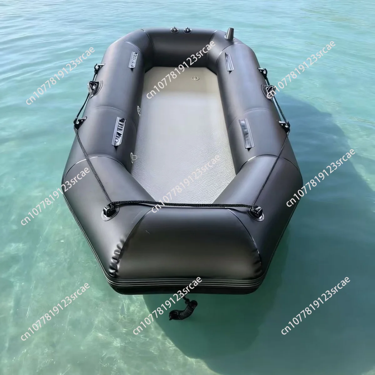 Solid color wear-resistant thickened rubber boat inflatable boat hard bottom folding professional Luya hovercraft