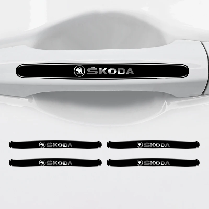 

4/8 pieces car door handle protection anti-scratch car door protection for SKODA Octavia KAMIQ KODIAQ SUPERB RAPID FABIA YETI
