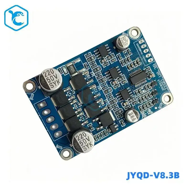 

JYQD-V8.3B Плата драйвера двигателя BLDC 12–36 В, 8 А, 3-фазный бесщеточный контроллер постоянного тока, ШИМ 0–100%, без датчика Холла