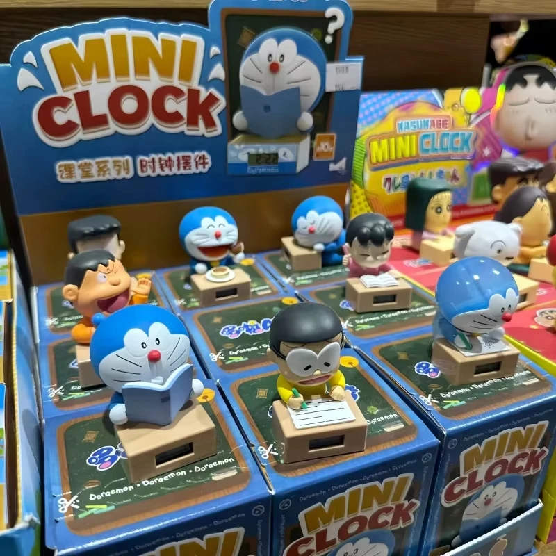 9 Style Doraemon Blind Box Student Desk Clock Series Nobi Noby