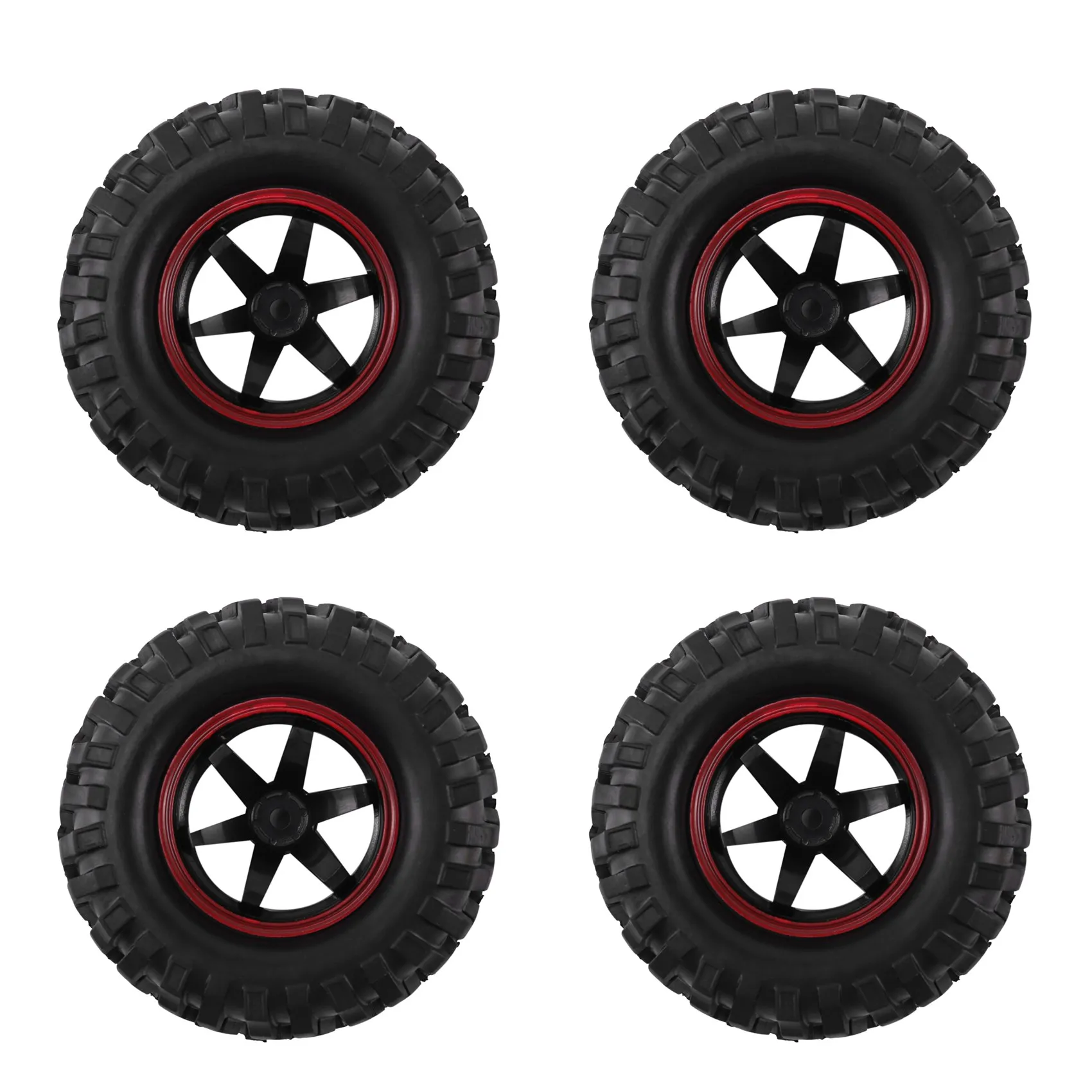 【STOCK】4Pcs 1.9 Inch 96mm 1/10 Scale Tires with Wheel Rim for 1/10 SCX10 CC01 D90 CC01 RC Rock Crawler Parts