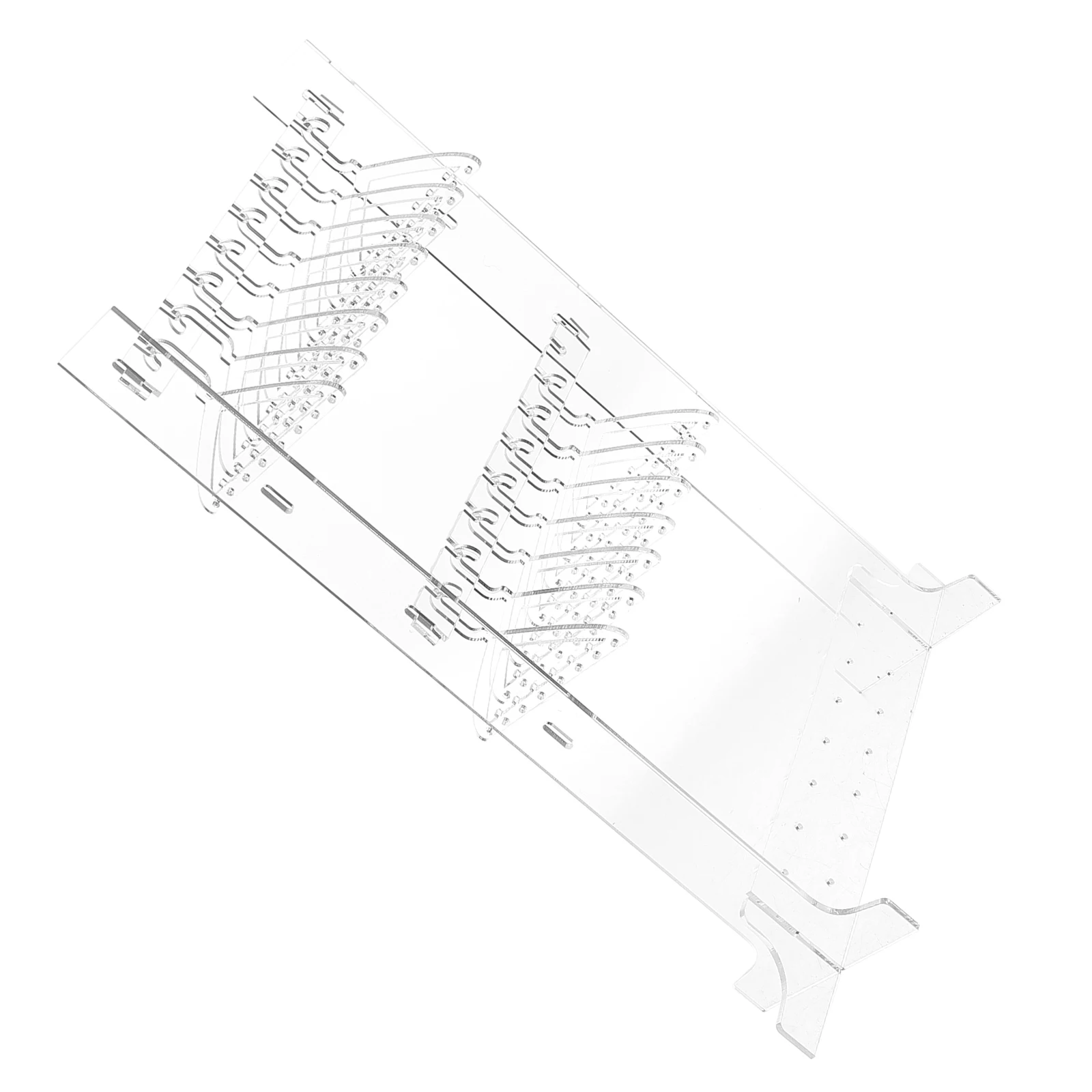 

Dual Layer Jewelry Rack Space Saving Organizer Stand Earring Hanger Necklace Holder Acrylic Display Storage for RV