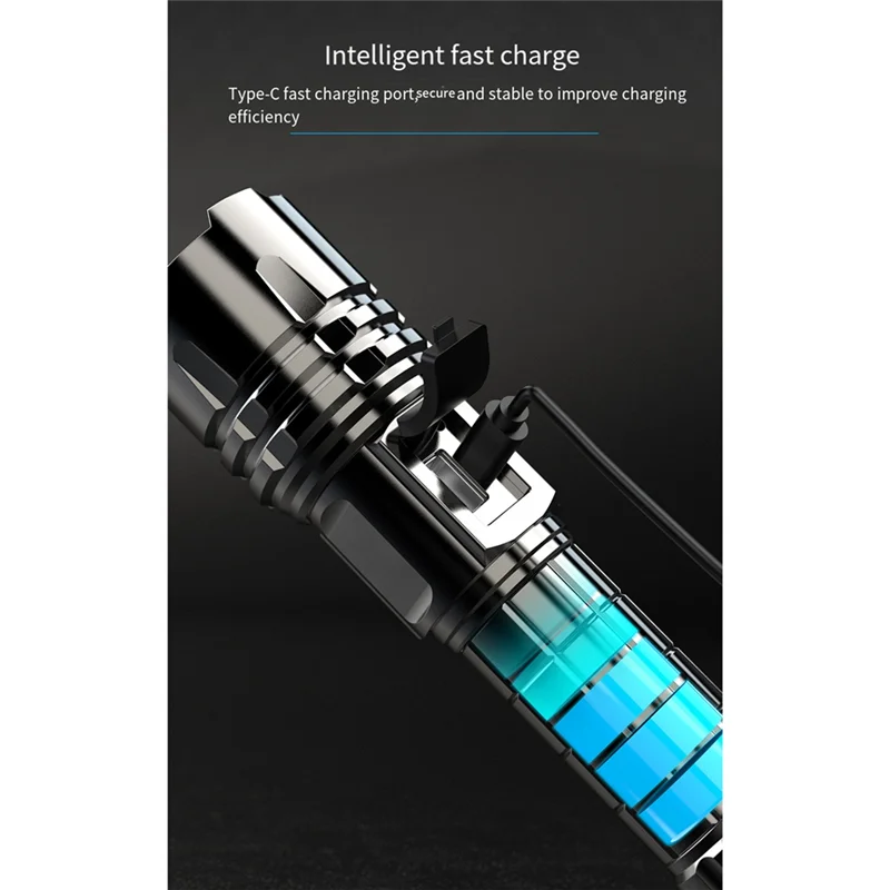 Mountain Adventure Emergency Flashlight Multi-Functional Hand Held Torch Rechargeable Ultra-Long Battery Life Flashlight Durable