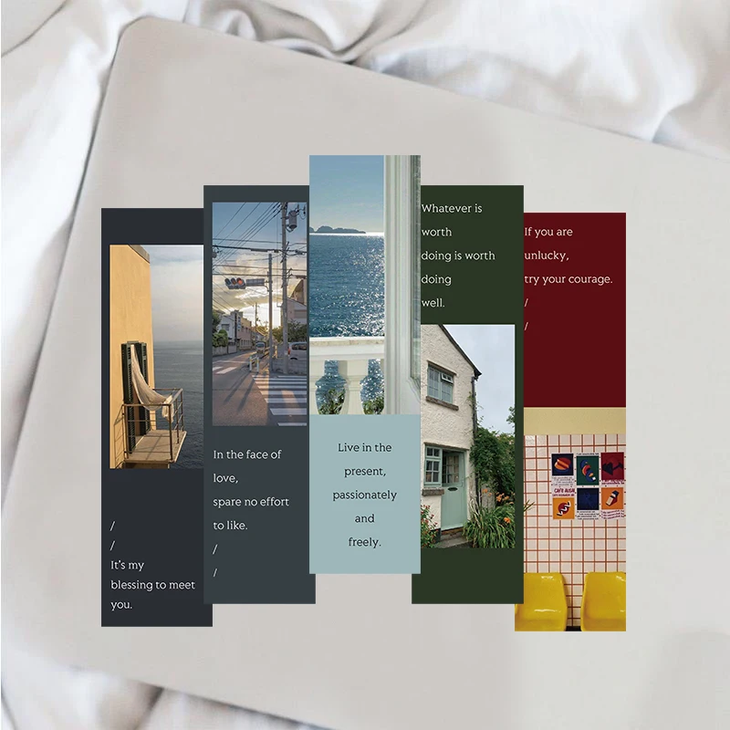 30PCS Travel City Scenery Bookmarks Creative Harajuku Gift Cafe Paper Supplies Student Promotional Unique Durable Bookmarks
