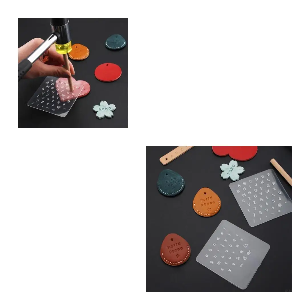 3Pcs Leather Stamping Tool Letters Stamps Tool Stamping Handle for Leather Craft Handmade Craft