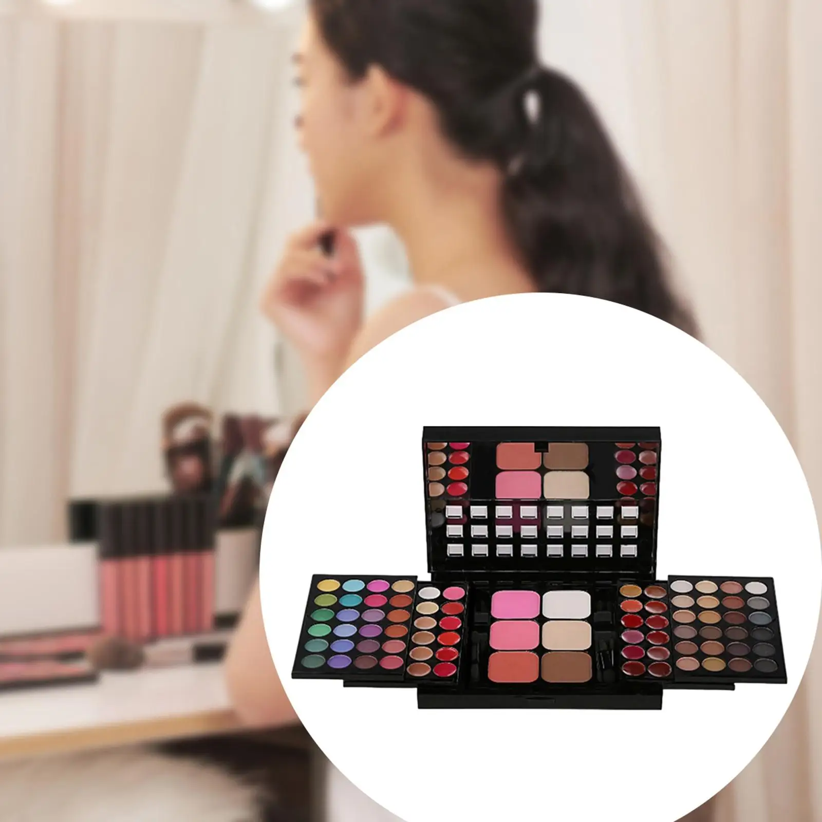 Kosmetik-Make-up-Palette-Set, Make-up-Etui aus Aluminium für die Bühne