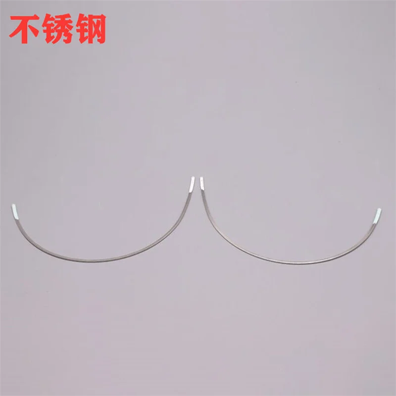 2 Pairs of Plastic Coated White Steel Ring 304 Rust-proof Stainless Steel Steel Ring Underwear Bra Steel Ring Replacement