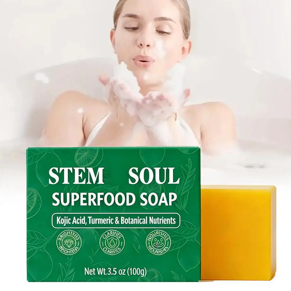 

Turmeric Kojic Acid Soap For Dark Spot Acne Removal Brightening Face Body Soap Moisturizing &Deep Cleansing Lemon Soap Skin Care