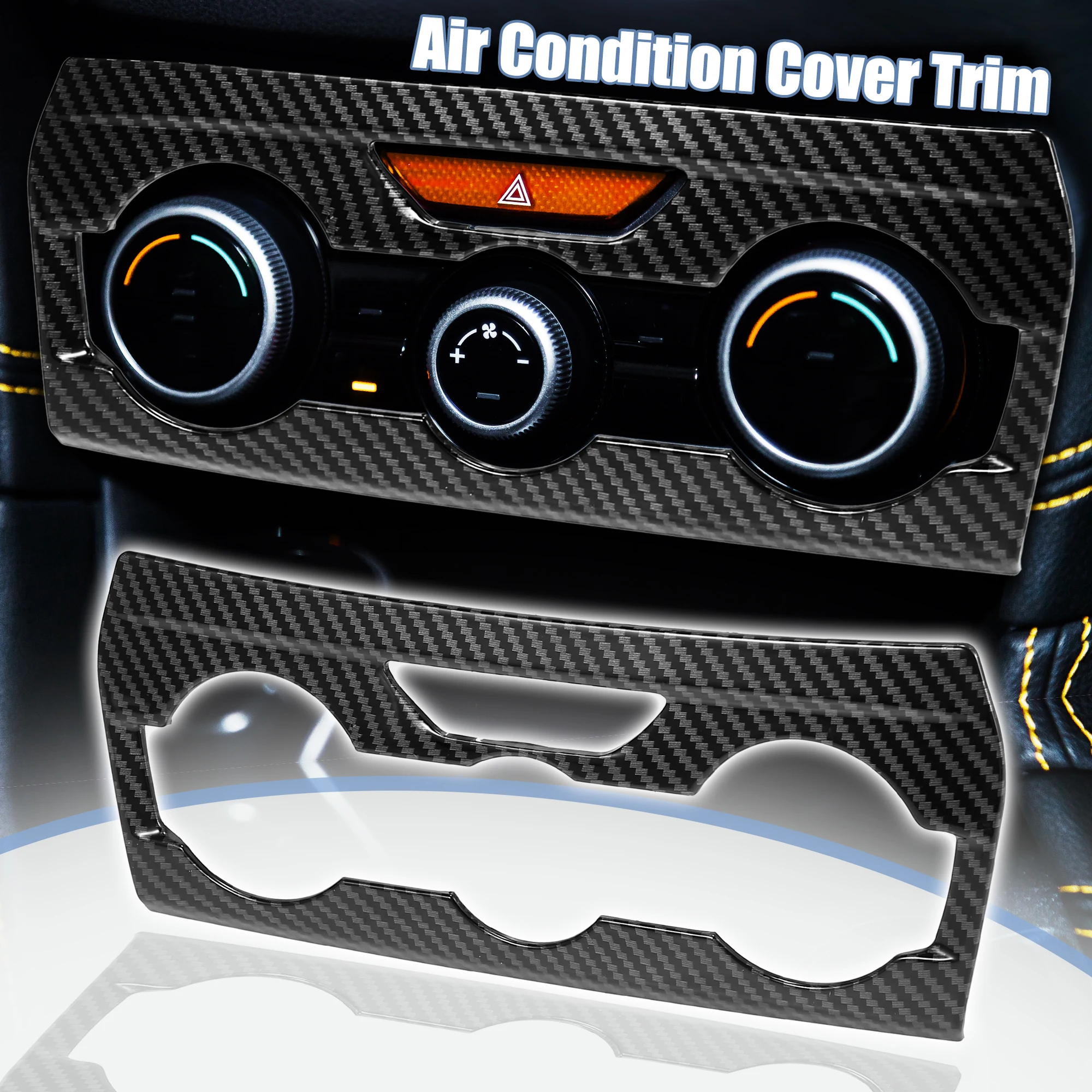 UXCELL Carbon Fiber Pattern Car Dashboard Air AC Panel Cover Grille for Subaru Impreza