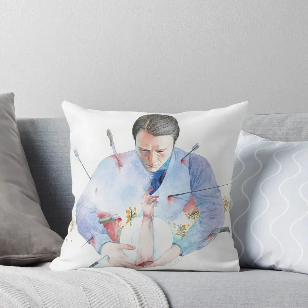 Entrée / Hannibal S1E06 / Hannigram Watercolor Throw Pillow christmas supplies Decorative Cushions For Living Room pillow