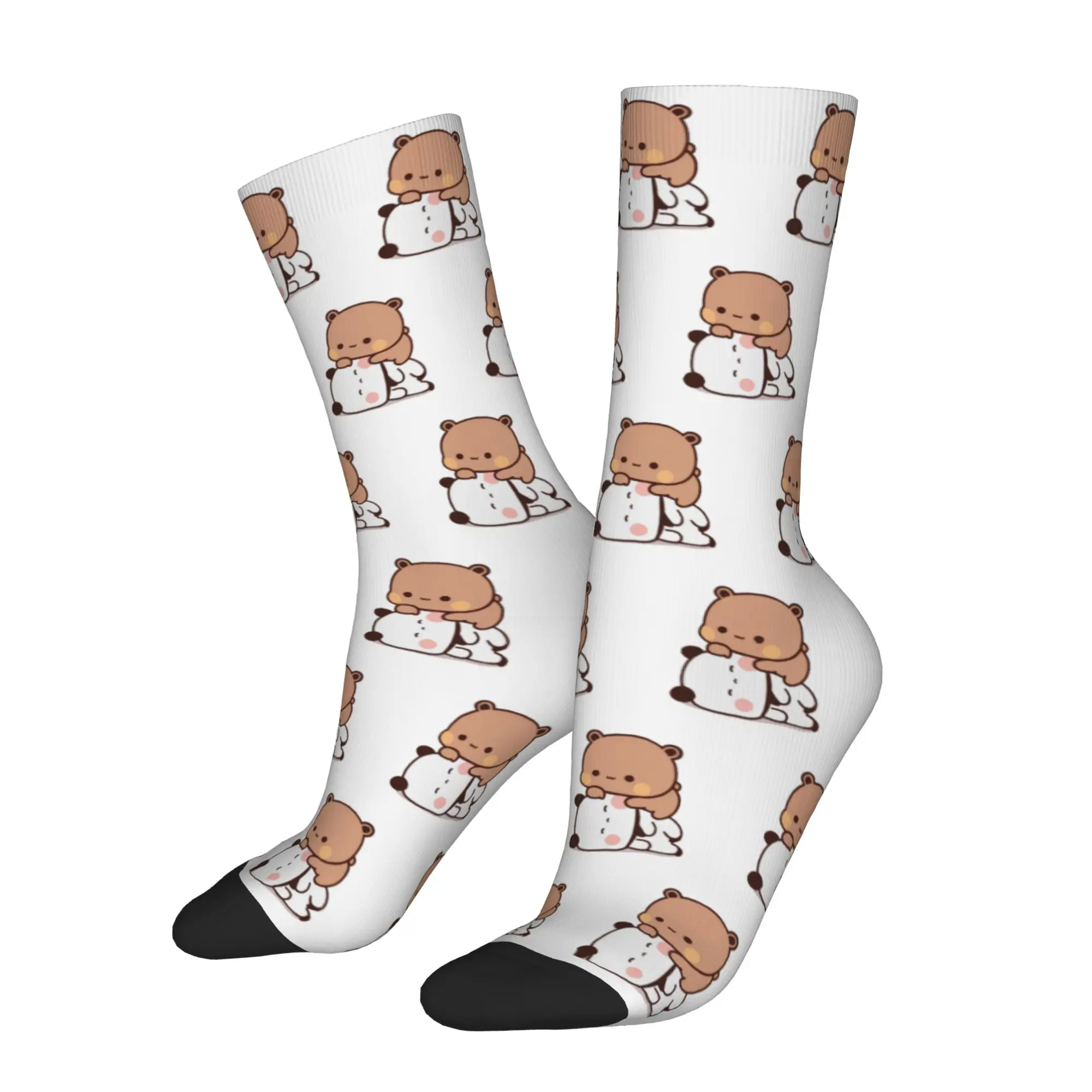 Happy Funny Male Men Socks Casual Cute Dudu Bubu Sock Polyester Panda Bear High Quality Women Sock Spring Summer Autumn Winter