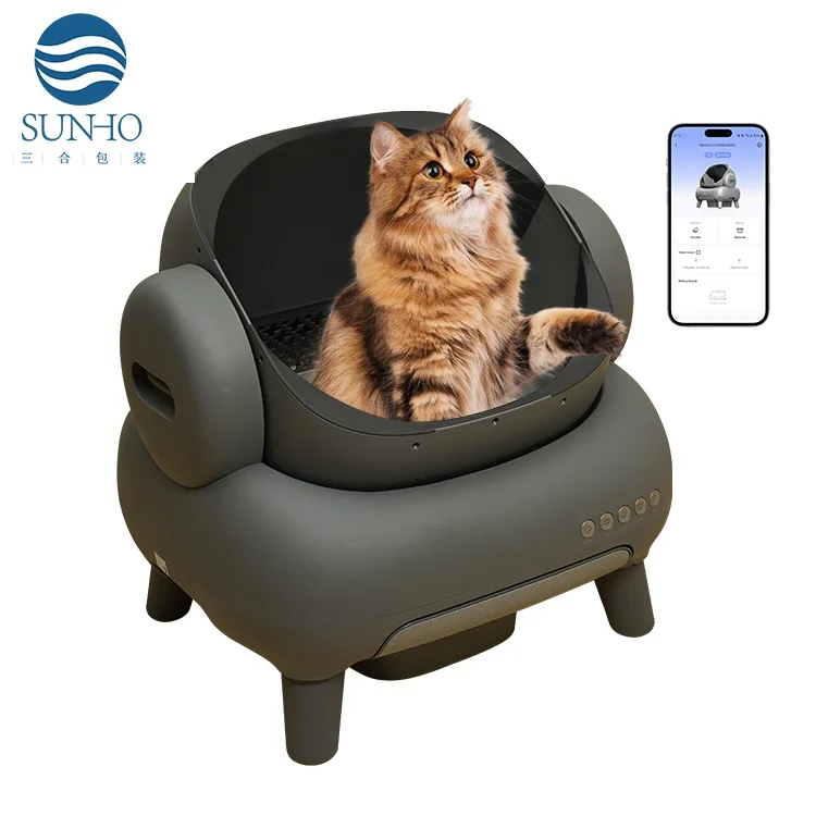 Low Price Smart Quick Self Cleaning Big Cat Toilet Automatic App Remote Control Auto Cat Litter Box