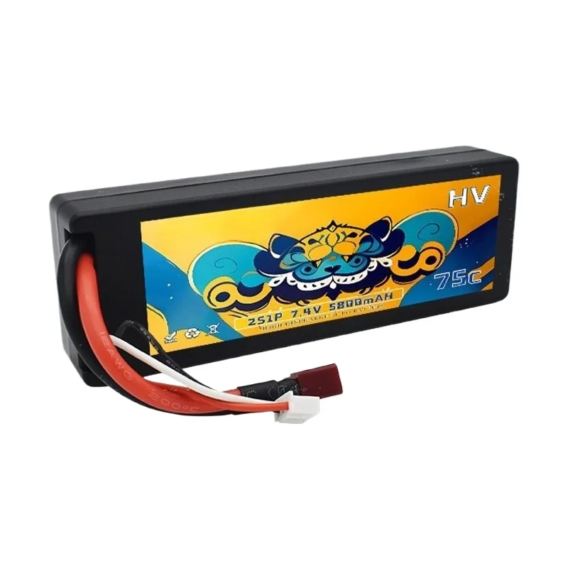 For Remote Control Car Boat Airplane Batteries with T/XT60/XT90/EC5/TRX Plug 5800mAh 2S 7.4V 75C RC Toys LiPo Battery