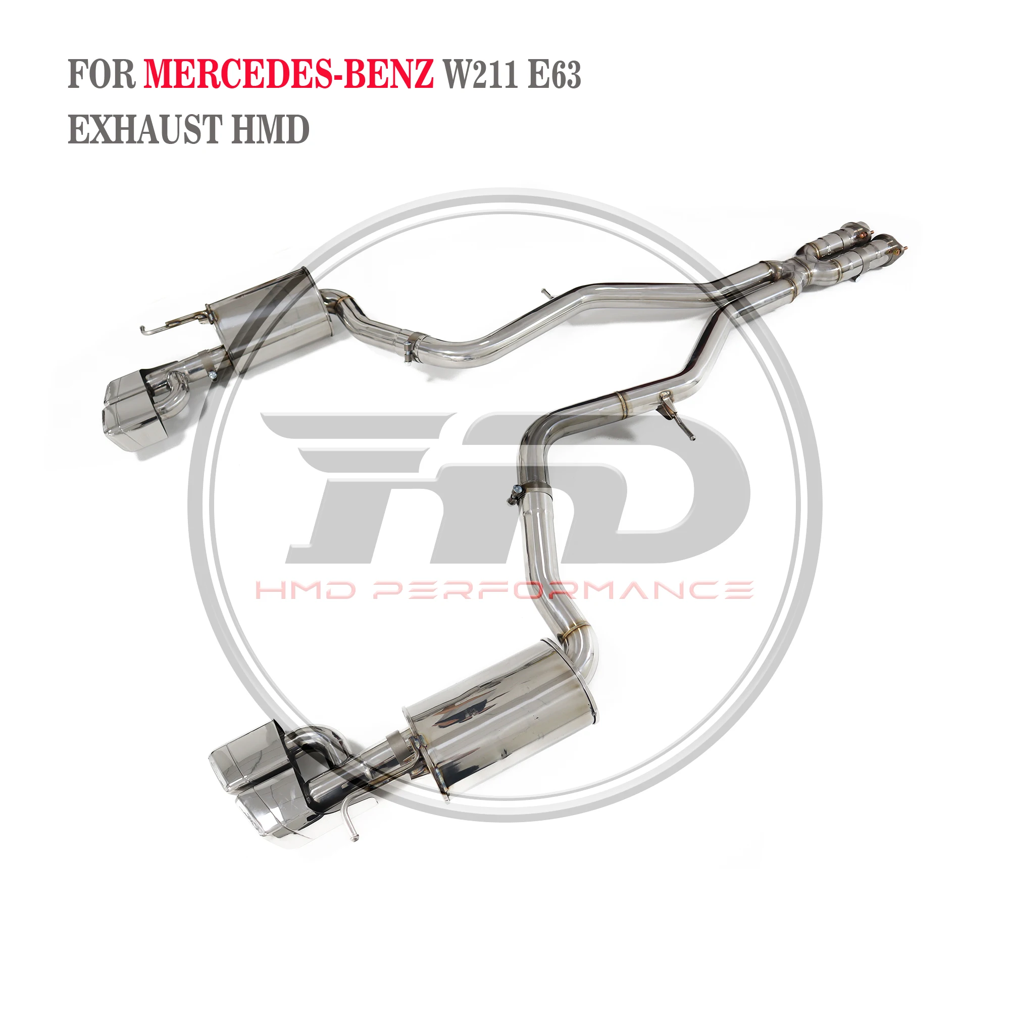 

HMD Stainless steel exhaust system Performance Catback for Mercedes-Benz W211 E63 No valve car muffler