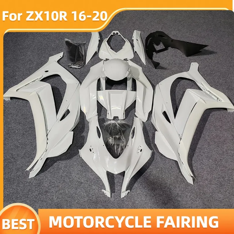 High Quality Motorcycle Fairings ZX10R 2016 2017 2018 2019 2020 for ZX 10R ZX-10R 16 17 19 20 All White Sportbike Bodywork