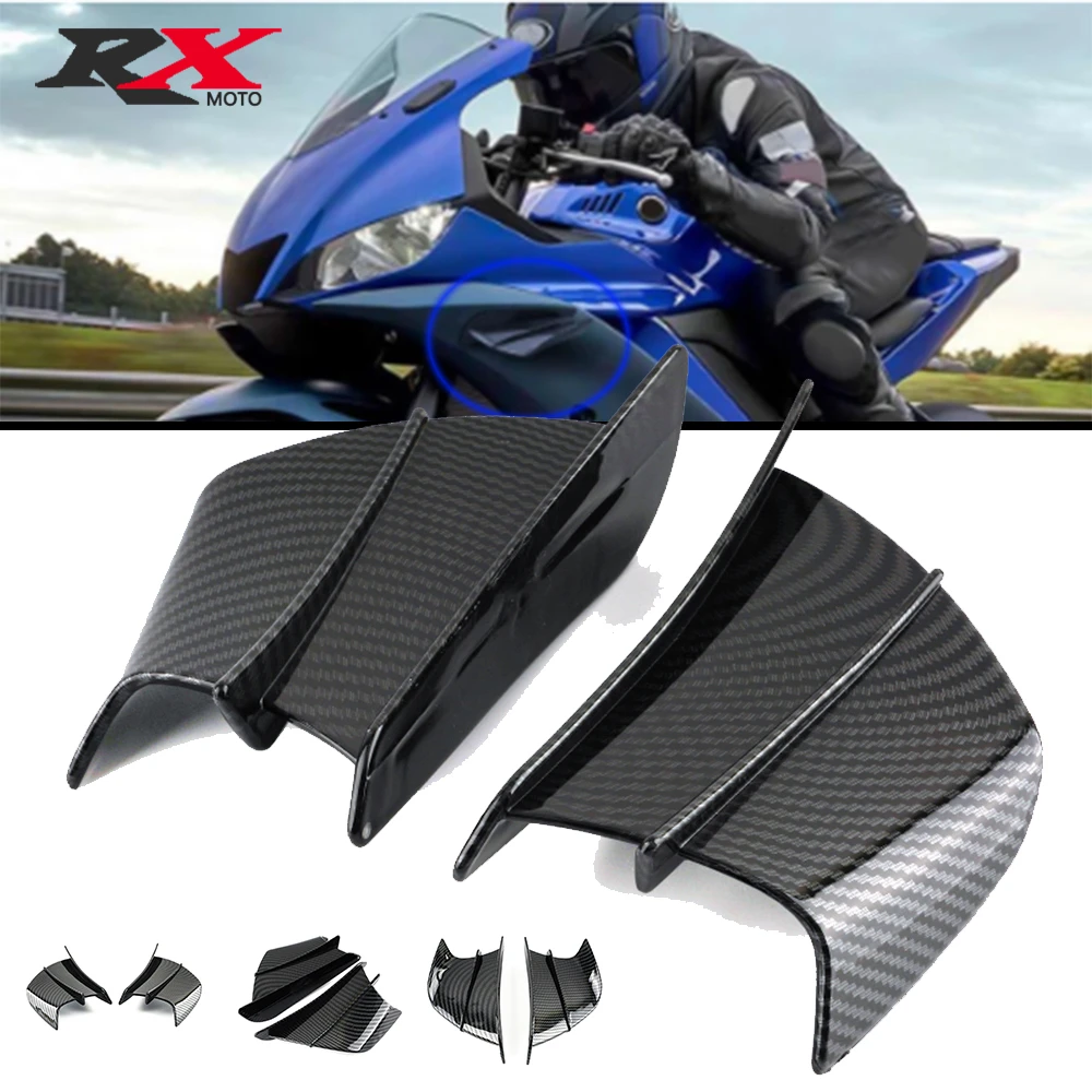 

Motorcycle Winglet Aerodynamic Wing Kit Spoiler For Yamaha YZFR6 YZFR1 YZFR3 YZF R6 R1 R3 Winglets Air Deflector Fit