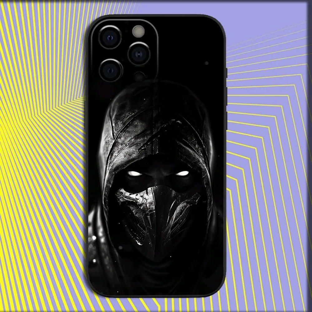 MK M-Mortal Kombat Phone Case For iPhone 16,15,14,13,12,11,Pro,X,XS,Max,XR,Plus,Mini Soft Black Cover