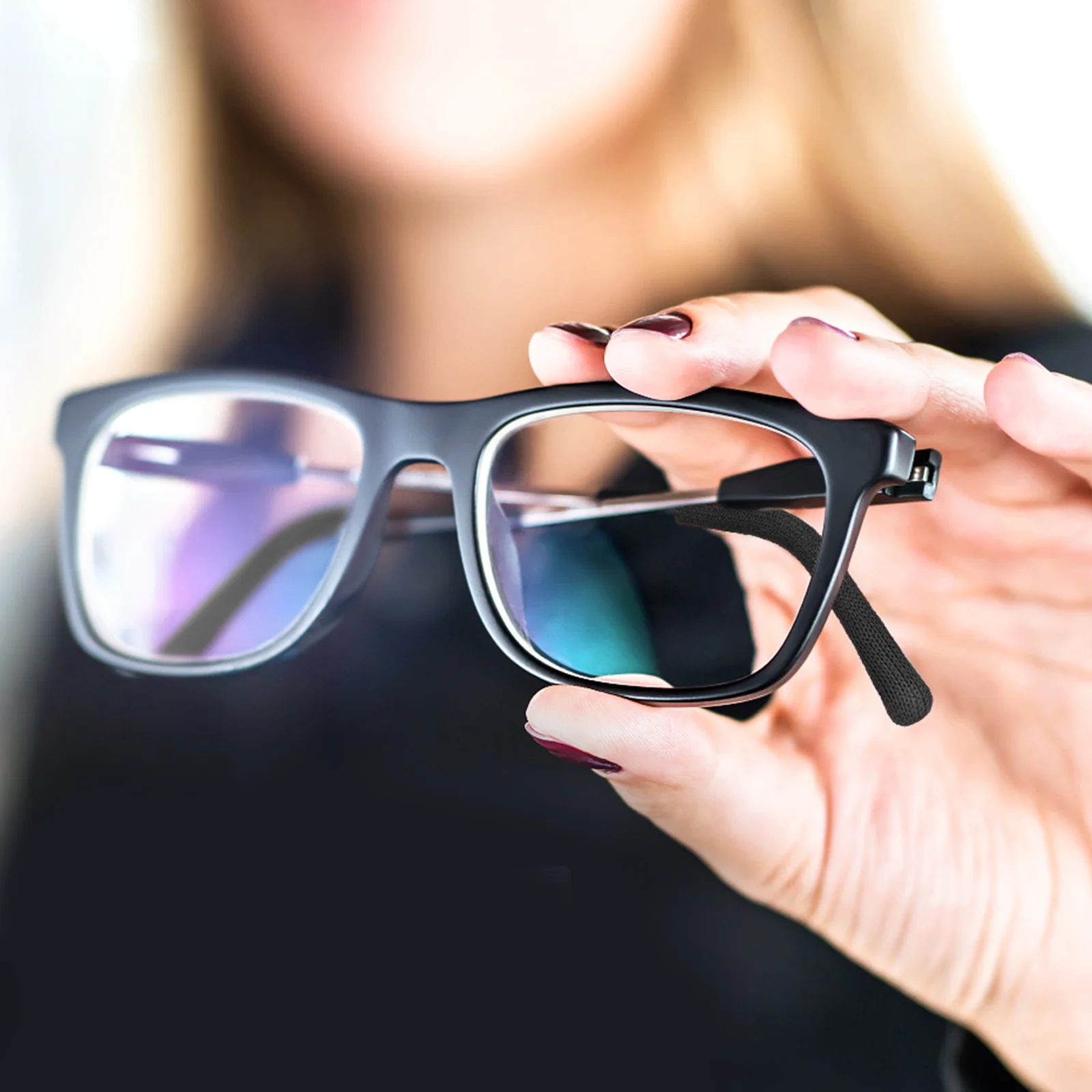 

4pcs Anti-Slip Eyeglass Temple Sleeves Cushioned Ear Grips Arm Covers Retainers Soft Grippers For Sunglasses Frames Work