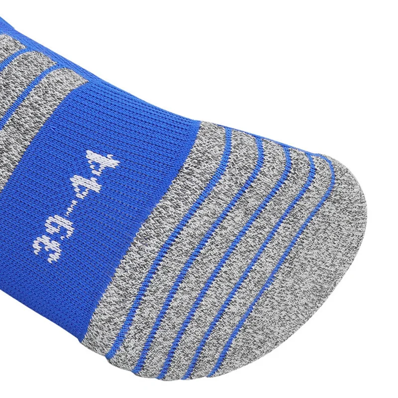 Herren Anti-Rutsch-Griffe Fußball Fußball Socken rutsch fest über der Wade Baseball Rugby dickes Kissen Sports ocken weiß schwarz blau