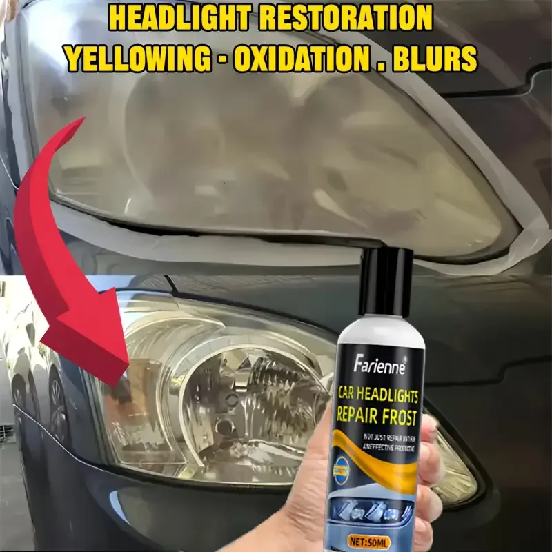 

50 ml universal car headlight repair paste - prevents oxidation，repairs scratches, enhances brightness, ideal for maintenance
