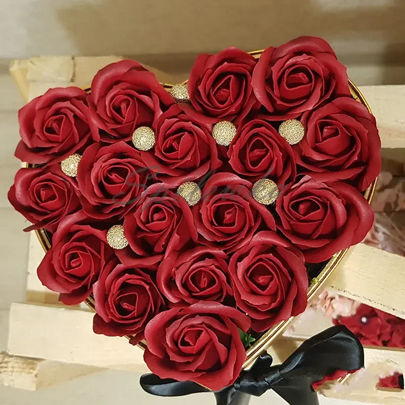 50pcs Artificial Soap Roses Flower Head, Wedding Gift