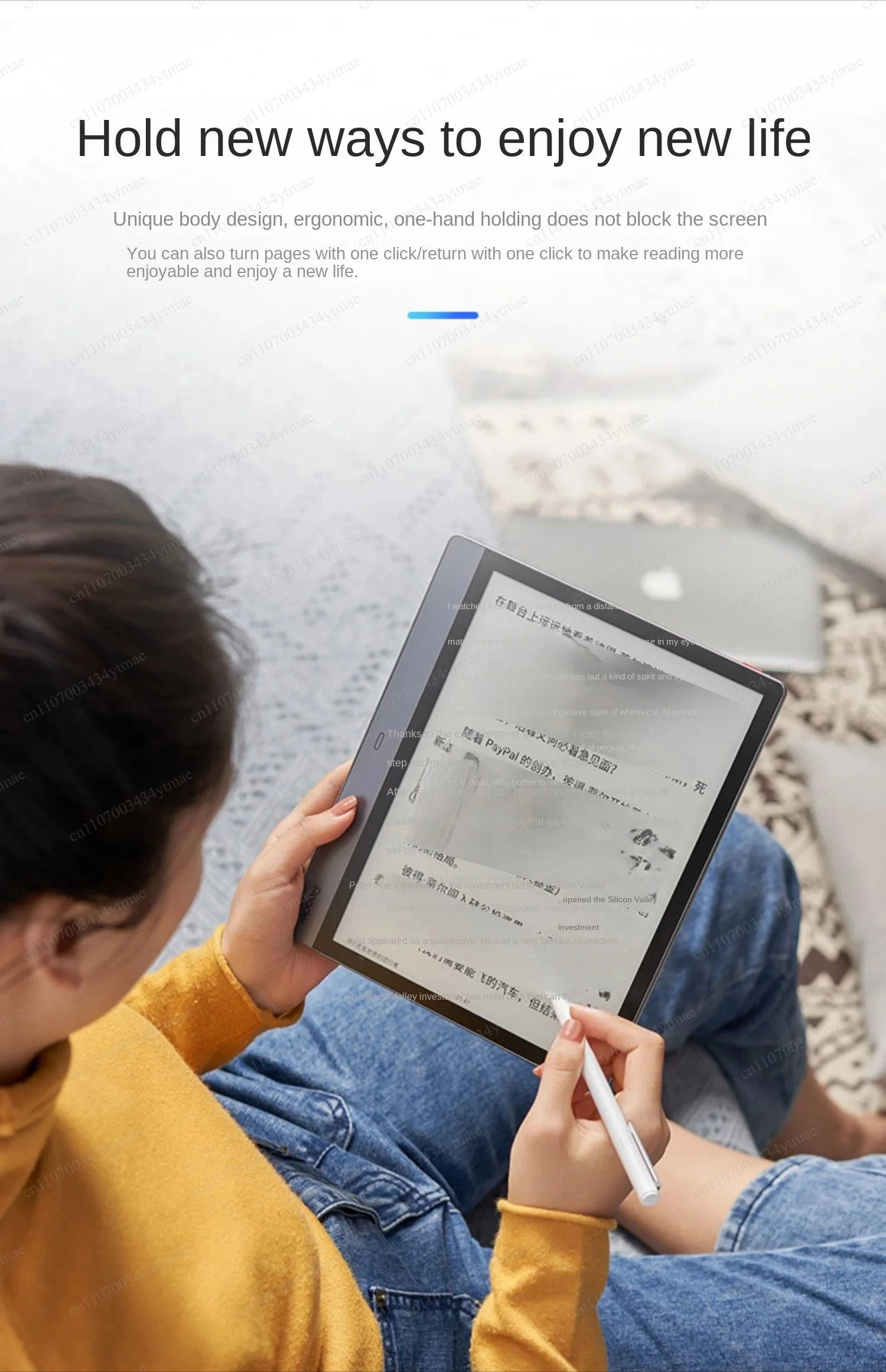 10.3 Inch Handwriting E Ink Tablet Portable Smart Ebook Reader HD Ink Screen Electronic Paper Reading Device