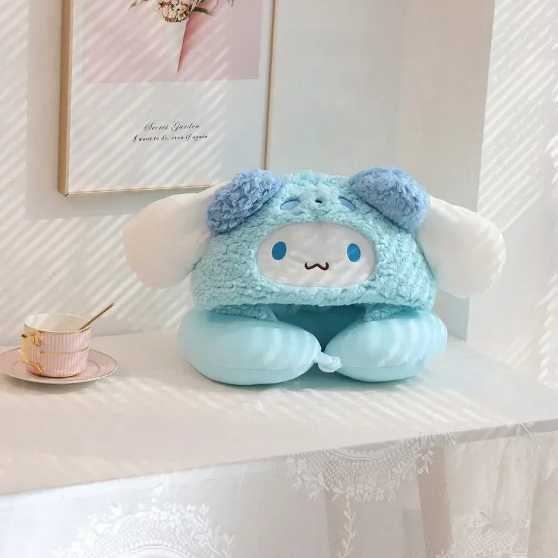 

Cinnamoroll My Melody Anime Kawaii Fashion Ins Neck Pillow Cute Cartoon Pochacco Travel Hooded Office Nap Pillow Gifts for Kids