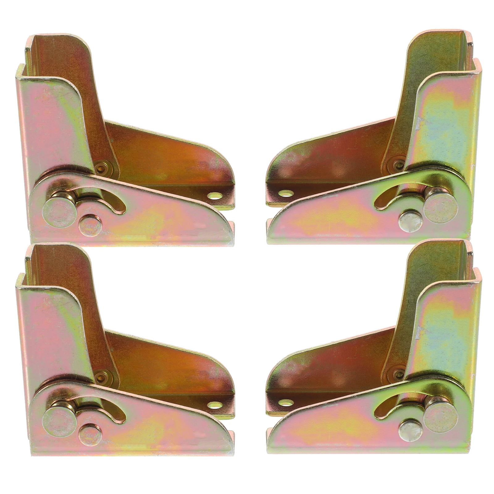 

4 Pcs Self-locking Folding Hinge Table Leg Bracket Hinges Chair Brackets Support Desk