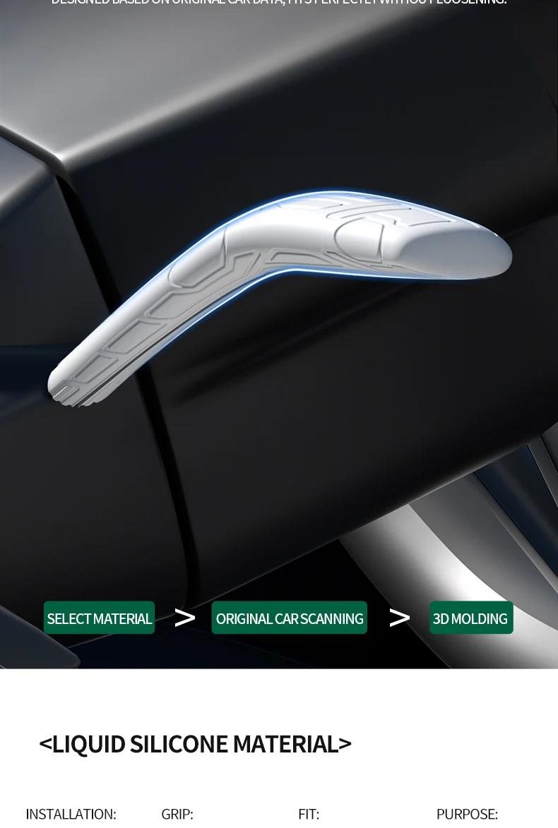 Für Tesla Model Y Juniper, Model 3 Highland & Model YL (2025-) Silikon-Lenksäulen-Schalthebelabdeckung Gangschaltungsschutz – Detail 4
