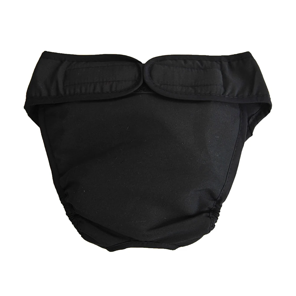 

2pcs Pet Safety Pants For Female Dog Washable Diaper Reusable Sanitary Underwear Hook Loop Closure Soft Red Black Size S