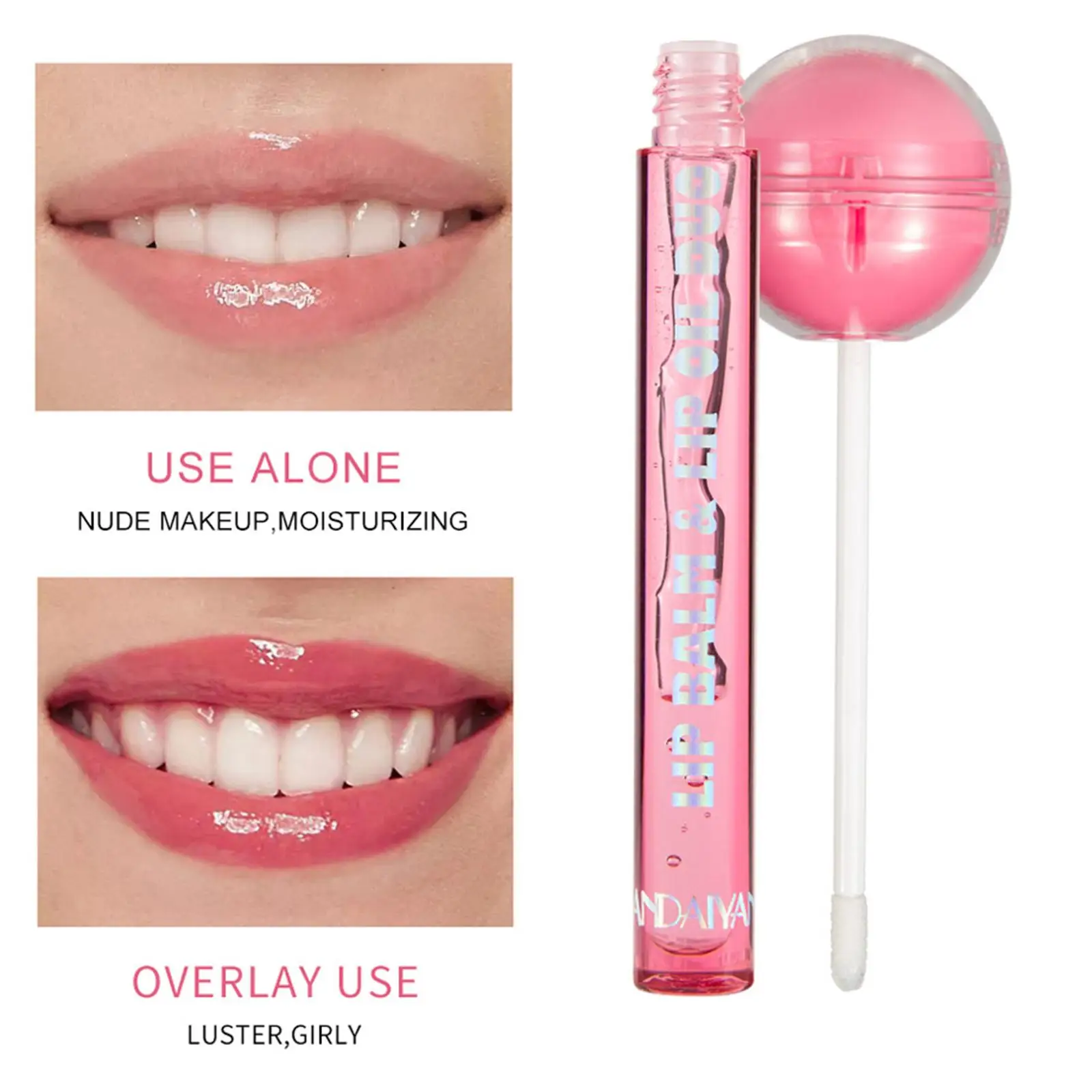 Schattige 2 In 1 Lippenbalsem Lipgloss Hydraterend Voor Droge Lippen Chapstick