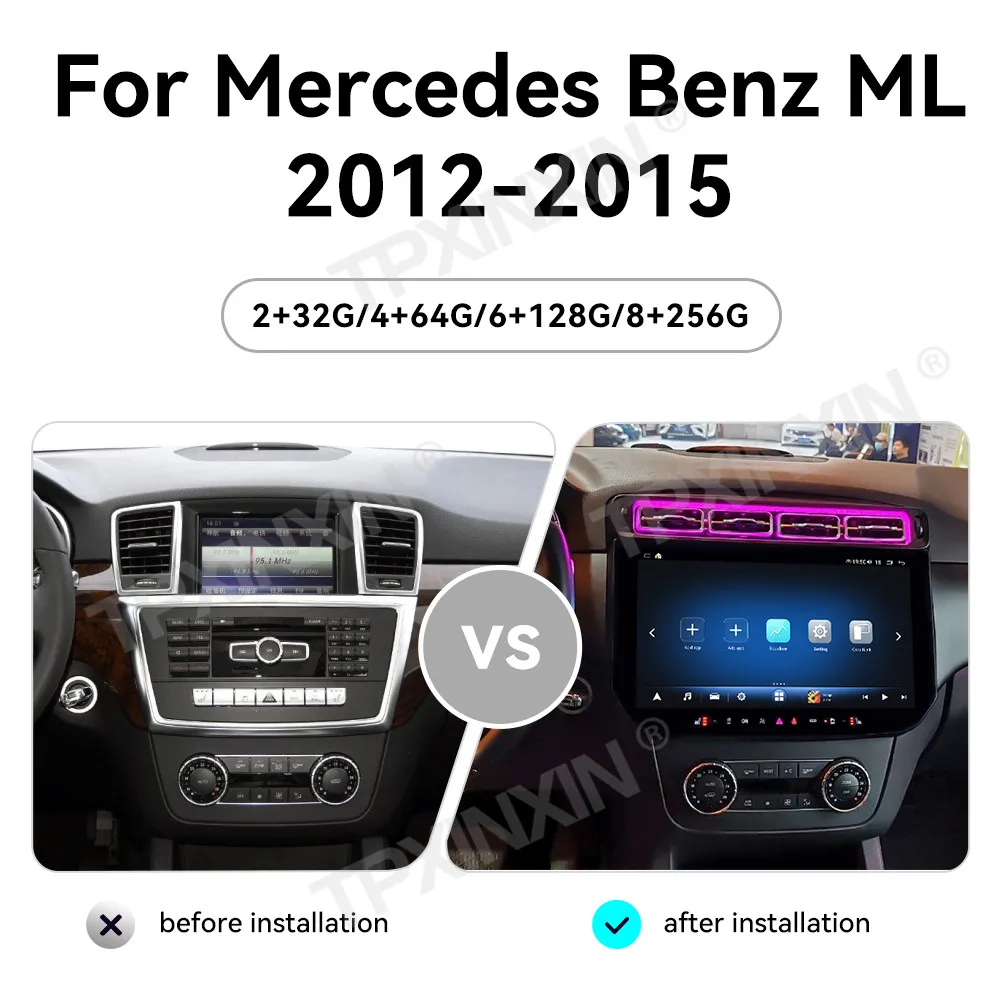 Carplay Radio Coche Android For Mercedes Benz ML 2012 2013 2014 2015 GPS Navi Automotive Multimedia Autostereo Player Head Unit