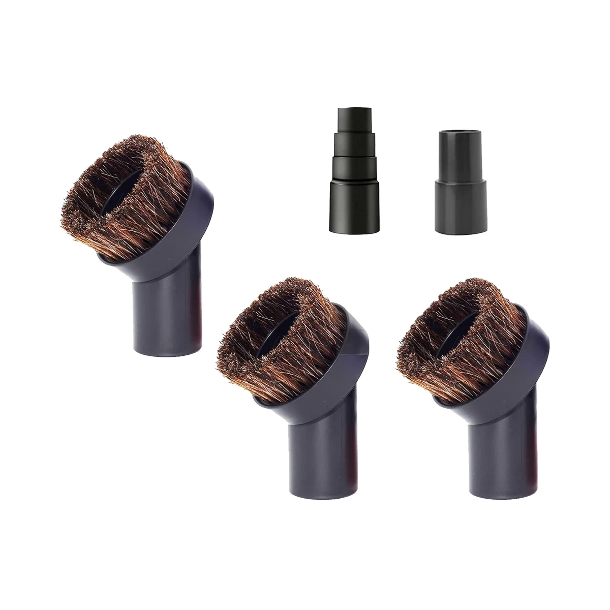 

Пылесос из конского волоса с круглой щеткой, подходит для большинства пылесосов с 1 шлангом 1/4 дюйма или 1 3/8 дюйма