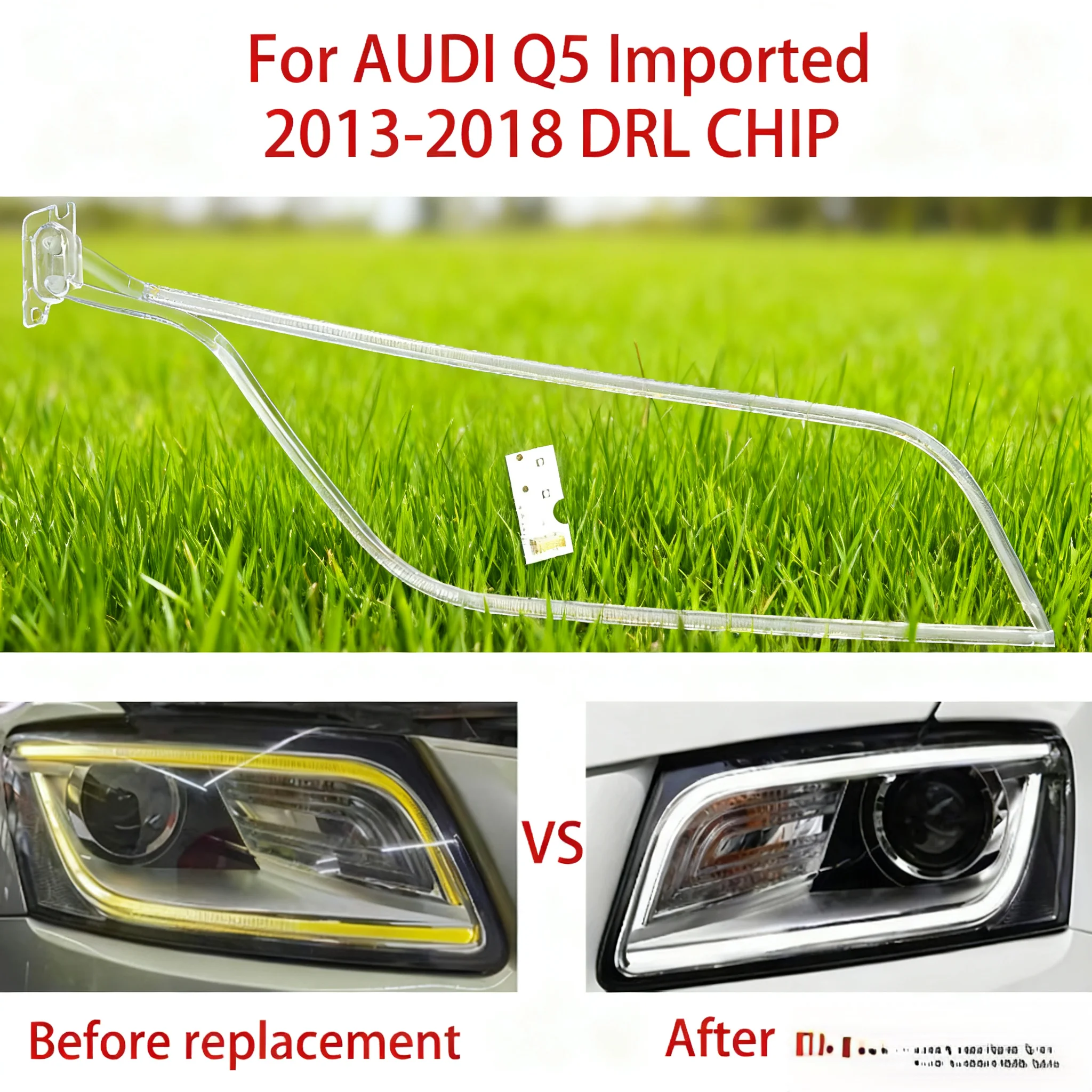 

Automotive White light Daytime Running Lights Ballast Angel Eye Chip Car Drl Chip Light Guide For AUDI Q5 2013-2018