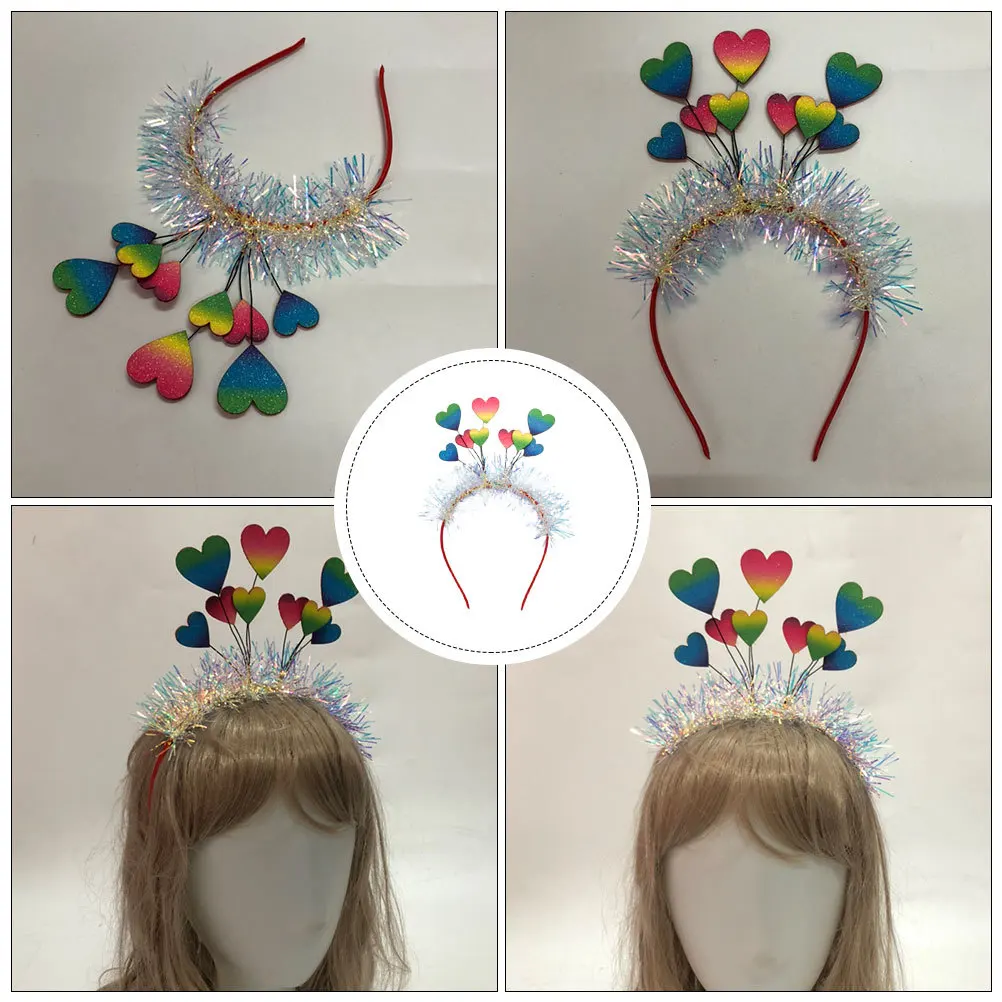 

1Pcs Loving Heart Hairband Charming Party Loving-Heart Headwear Ideal for Valentine's Day Celebration Memorable Photos Warm