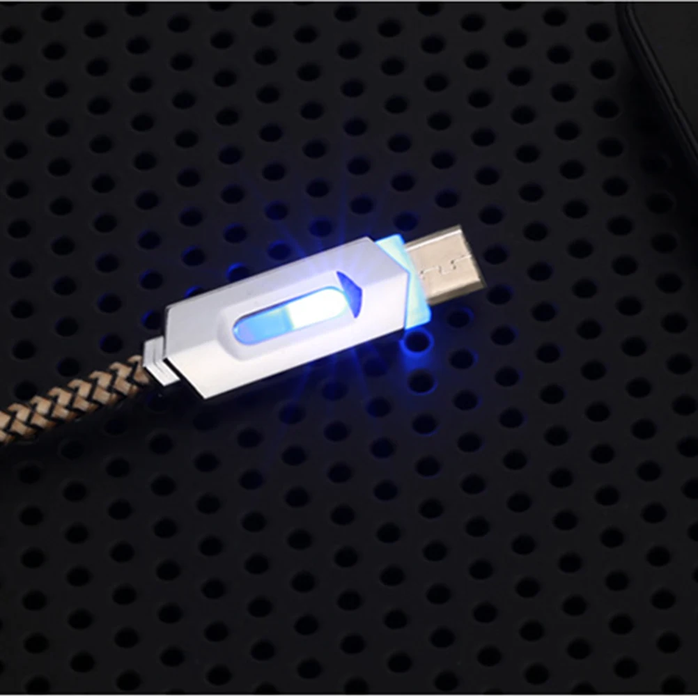 

Fast Charging Data Cable Micro USB Braided Cord Light Indicator for Tablets Smartphones Pure Copper Wire Core USB 2.0