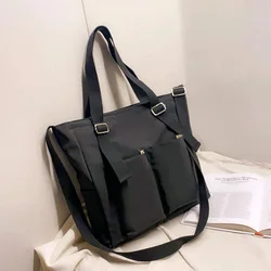 Xierya Borsa a tracolla da donna Borse semplici con cerniera alla moda Borse a tracolla Borse tote impermeabili di grande capacità Cartella per studenti A4