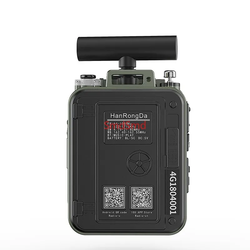 HRD-777 FM MW SW VHF WB Full-Band Bluetooth Radio Receiver Fingertip Gyroscope Mini Radio Multi-Function Mini Speaker