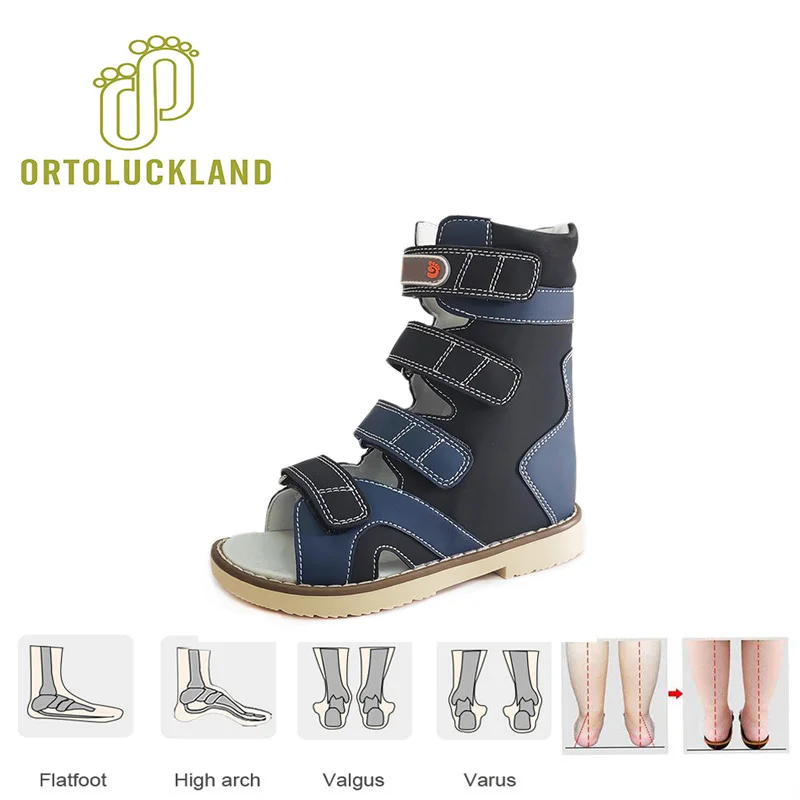 

Ortoluckland Children High Top Orthopedic Shoes For Kids Leather Summer Baby Clubfoot Sandals Ankle Support Tiptoe Flatfoot