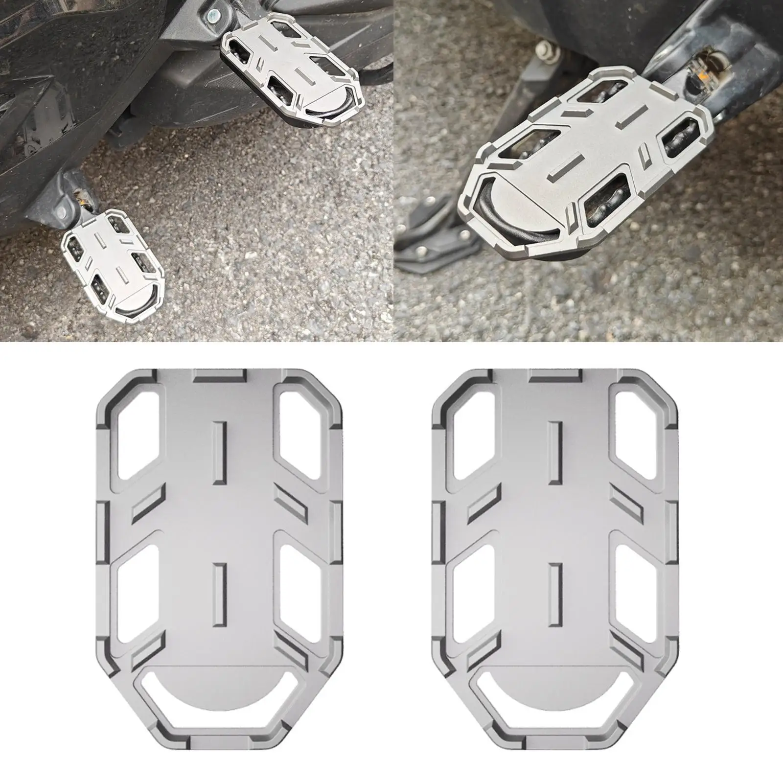 Motorcycle Rear Foot Pegs, Foot Rest Peg Components Spare Part Easy to Install Stable Repair Footrest Pedals Replaces