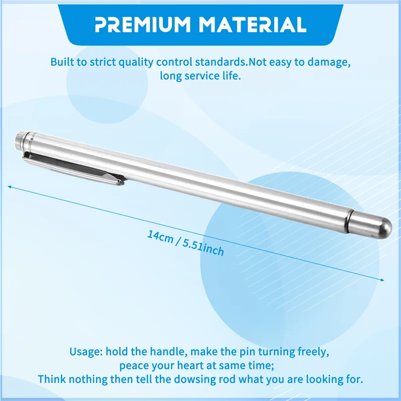 AED6-Portable Dowsing Rod Water  Tool Adjustable Rods Flexible Divining Water Spirit Ghost Gold Buried Items