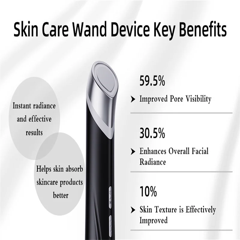 ใช้ในบ้านอุปกรณ์ความงาม Anti-aging Skincare Wand Red Blue Light Therapy Vibrating EMS Eye อุปกรณ์ยกกระชับผิวหน้าเครื่องนวดหน้า