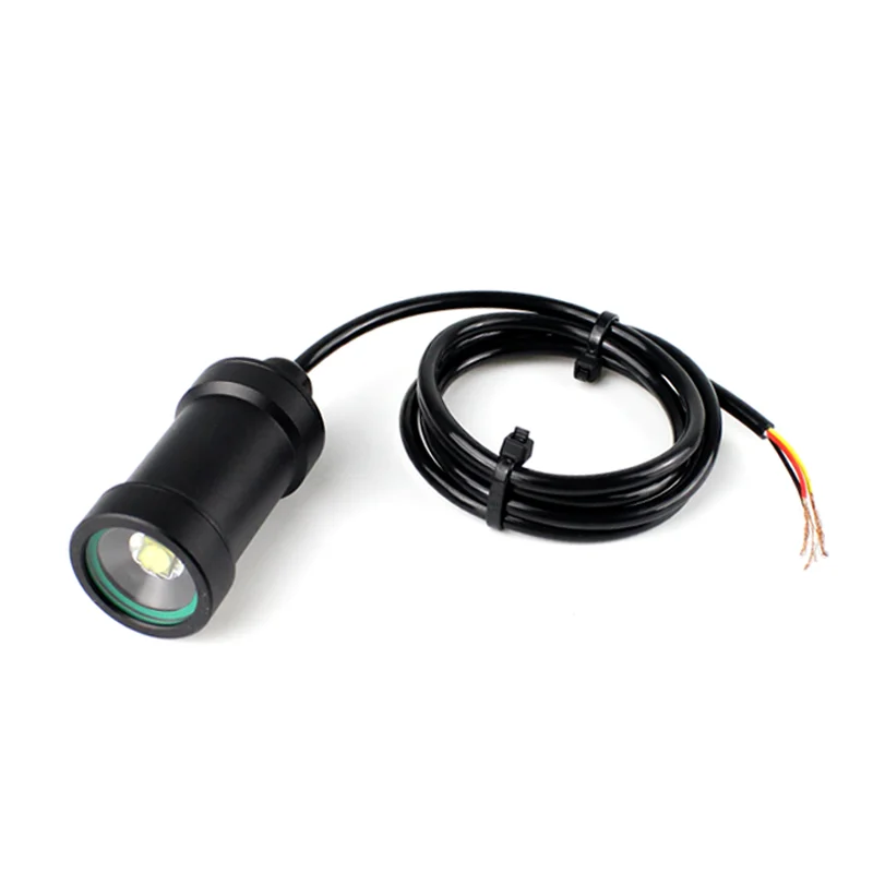 For ROV AUV Underwater 200 Meters Deep-water Waterproof LED Lighting Lamp DC12-36V 15W 1500 Lumens High-brightness White Light