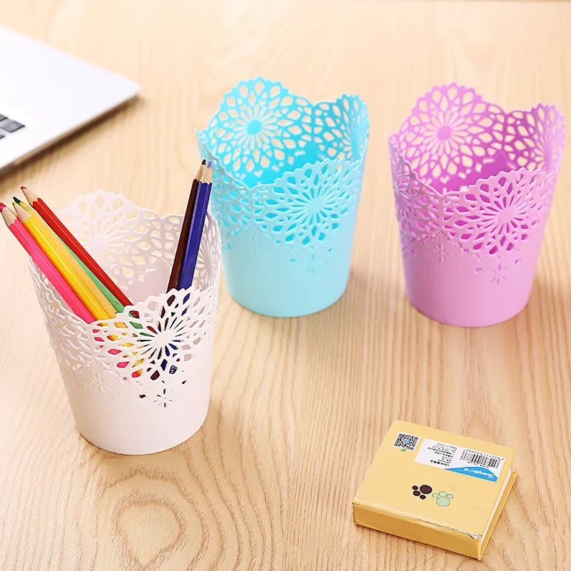 Simplicity Fashion Multifunctional Office Stationery Desk Organizer Mesh Collection Pen Holder Organizer Box for Birthday Gift