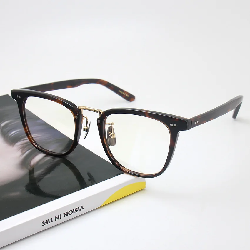 

Квадратные ацетатные мужские очки ручной работы, высокое качество, оправа для очков в полной оправе, женские японские брендовые дизайнерские винтажные очки