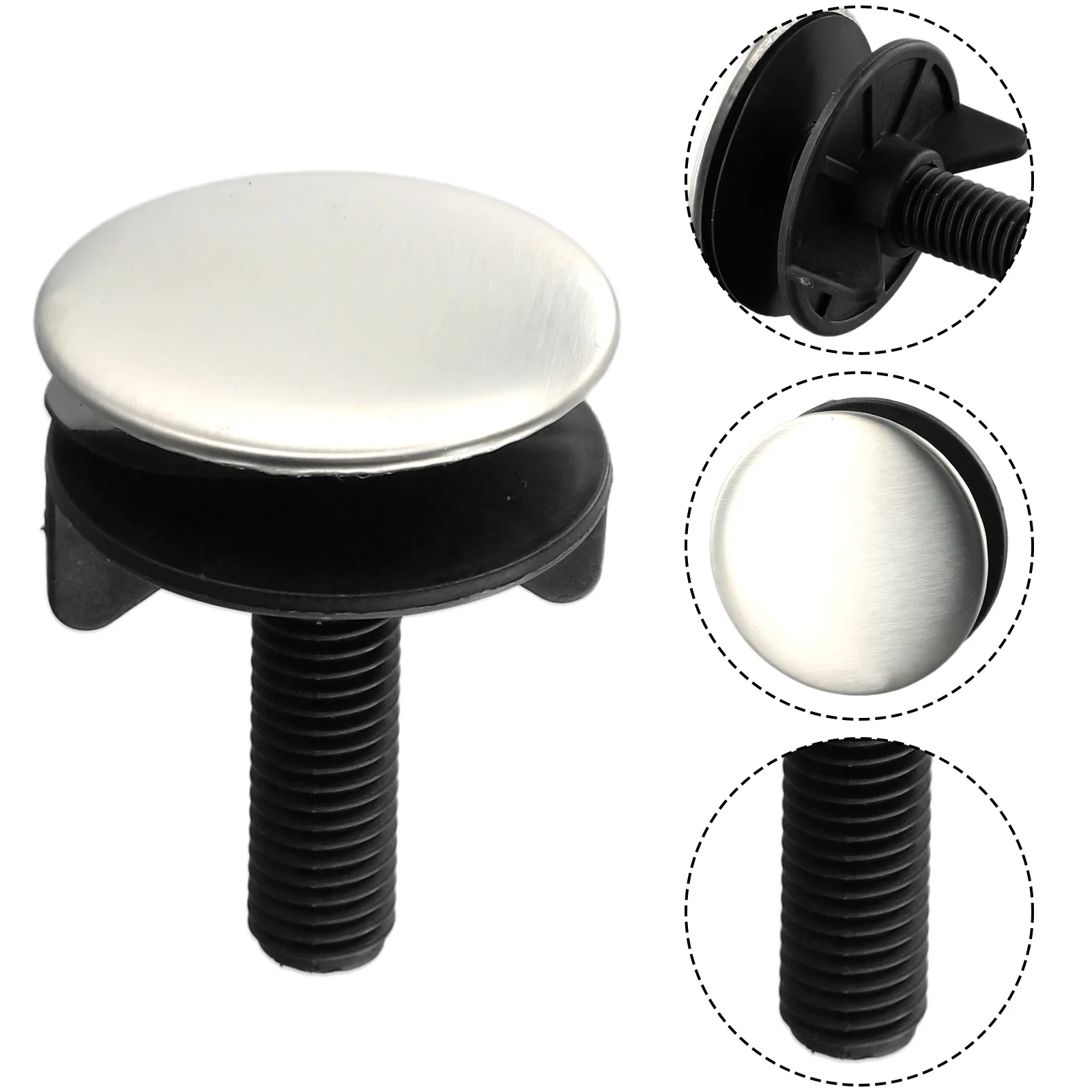 Penyumbat lubang wastafel dapur, Stainless Steel tutup lubang keran lubang Blanking plug Stopper keran plat Stopper colokan logam 45mm